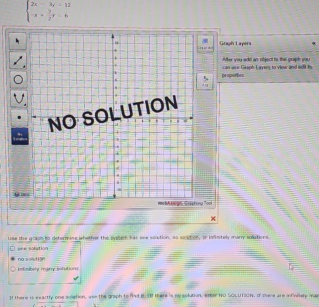 O No Solution Help 2x 3y 12 3 6 X 10