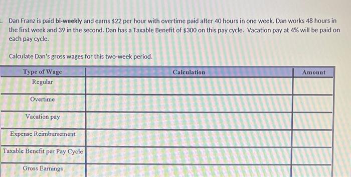 Could you help me with this question please? Dan Franz is