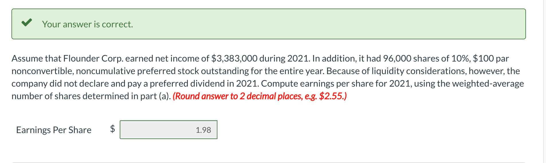 per share for 2021 . (Round answer to 2 decimal places, e.g.