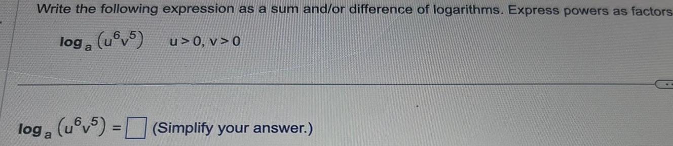Write the following expression as a sum and or difference of