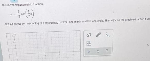 Graph the trigonometric function y cos Plot all points corresponding to