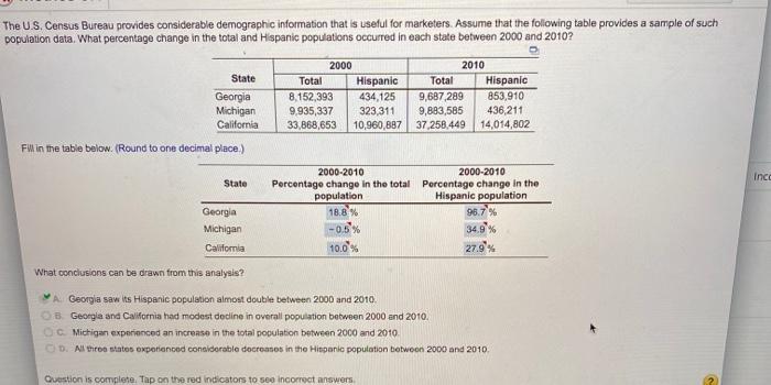  The U.S. Census Bureau provides considerable demographic information that is useful