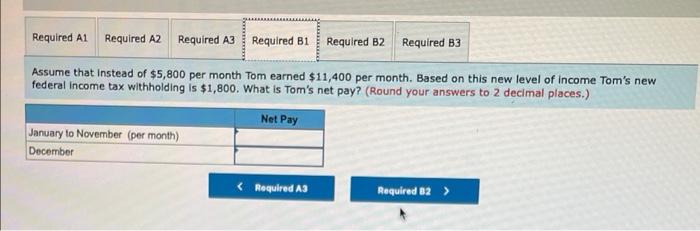 Medicare tax rate is 15 percent. Tom's federal income tax withholding amount
