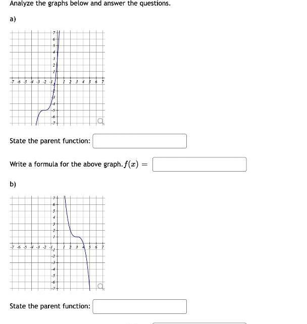  Analyze the graphs below and answer the questions a 7 6