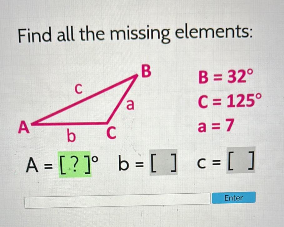 a b b B 32 C 125 a 7 c c Enter