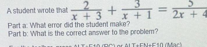 the student make Part b What is the correct answer to the