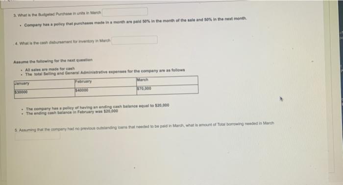 PUT Marion Is a Merchandising Company that is preparing budgets for the