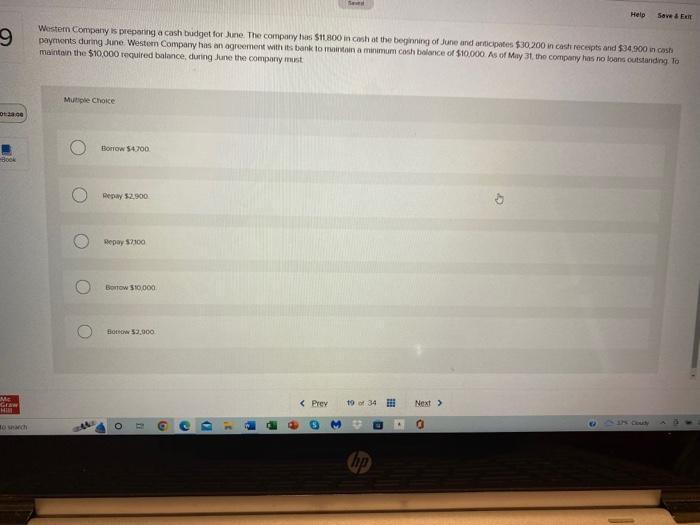 The company has $1t800 in cosh at the beginning of June and