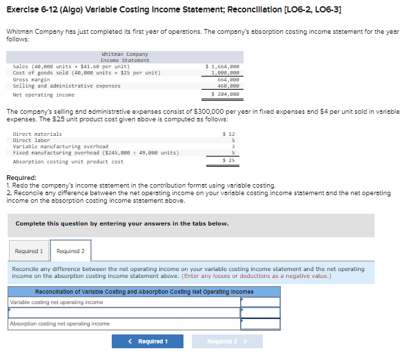 expenses consist of $300,000 per year in fixed expenses and $4 per
