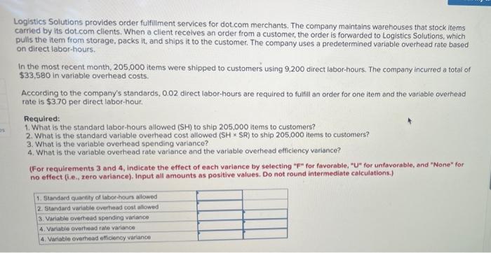 maintains warehouses that stock items carried by its dot.com clients. When a