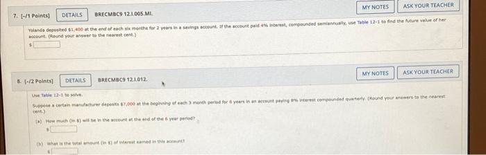 in Table 12-1 were generated by the formula t(1+i)n1 and rounded to