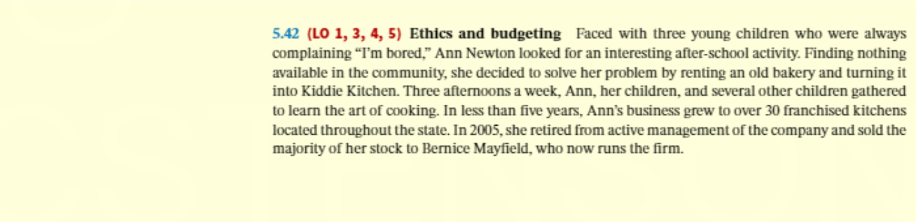  Review Case 5.42 in your textbook. Using the questions provided as