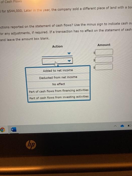 adjustments, if required. If a transaction has no effect on the statement