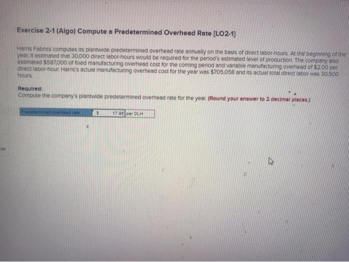  Question one part one part two Exercise 2-1 (Algo) Compute a