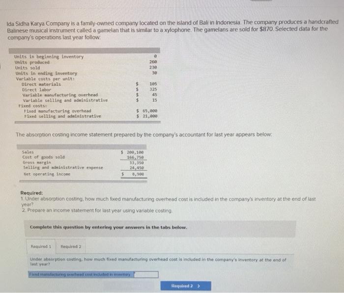  part 1 part 2 Ida Sidha Karya Company is a family-owned