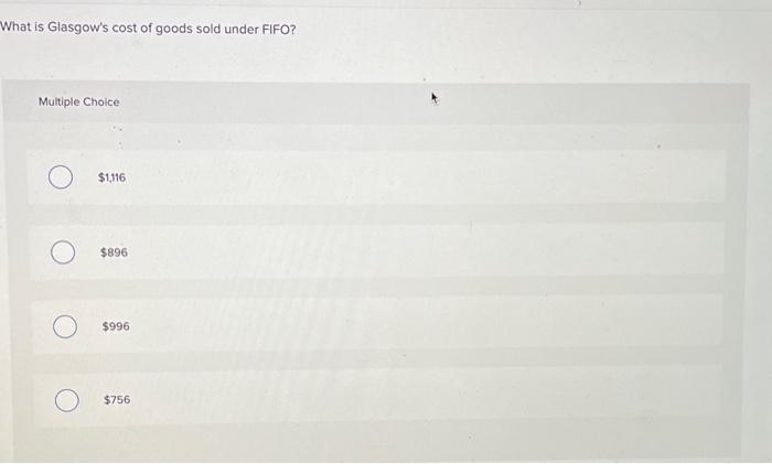 that cost $2.10 each. During the period, the company purchased inventory items