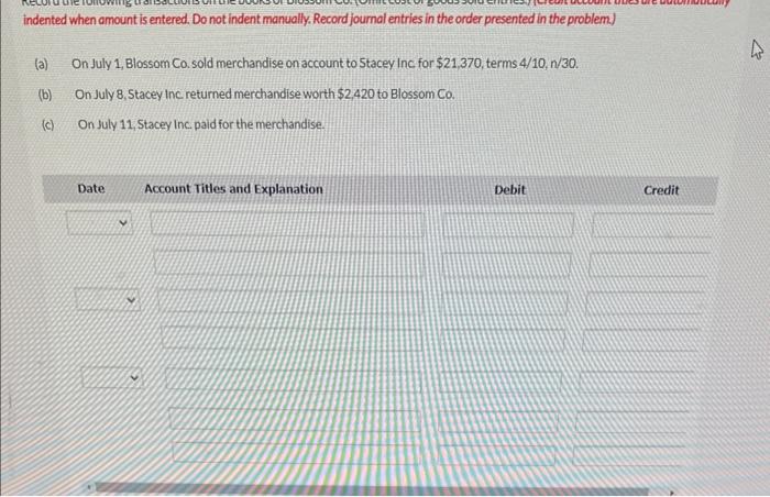  ch8 accounting indented when amount is entered. Do not indent manually.