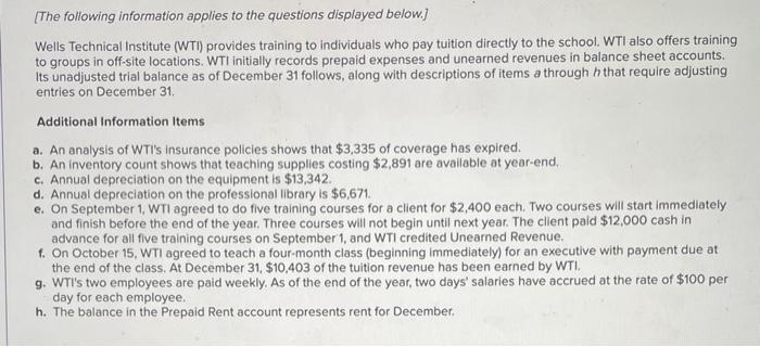 help me please ! [The following information applies to the questions