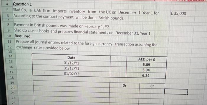 question1 4 Question 1 5 Slad Co, a UAE firm imports