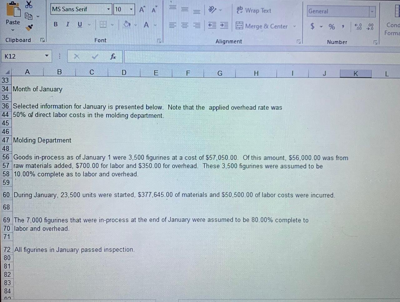  Process Costing - First In First Out The I See The