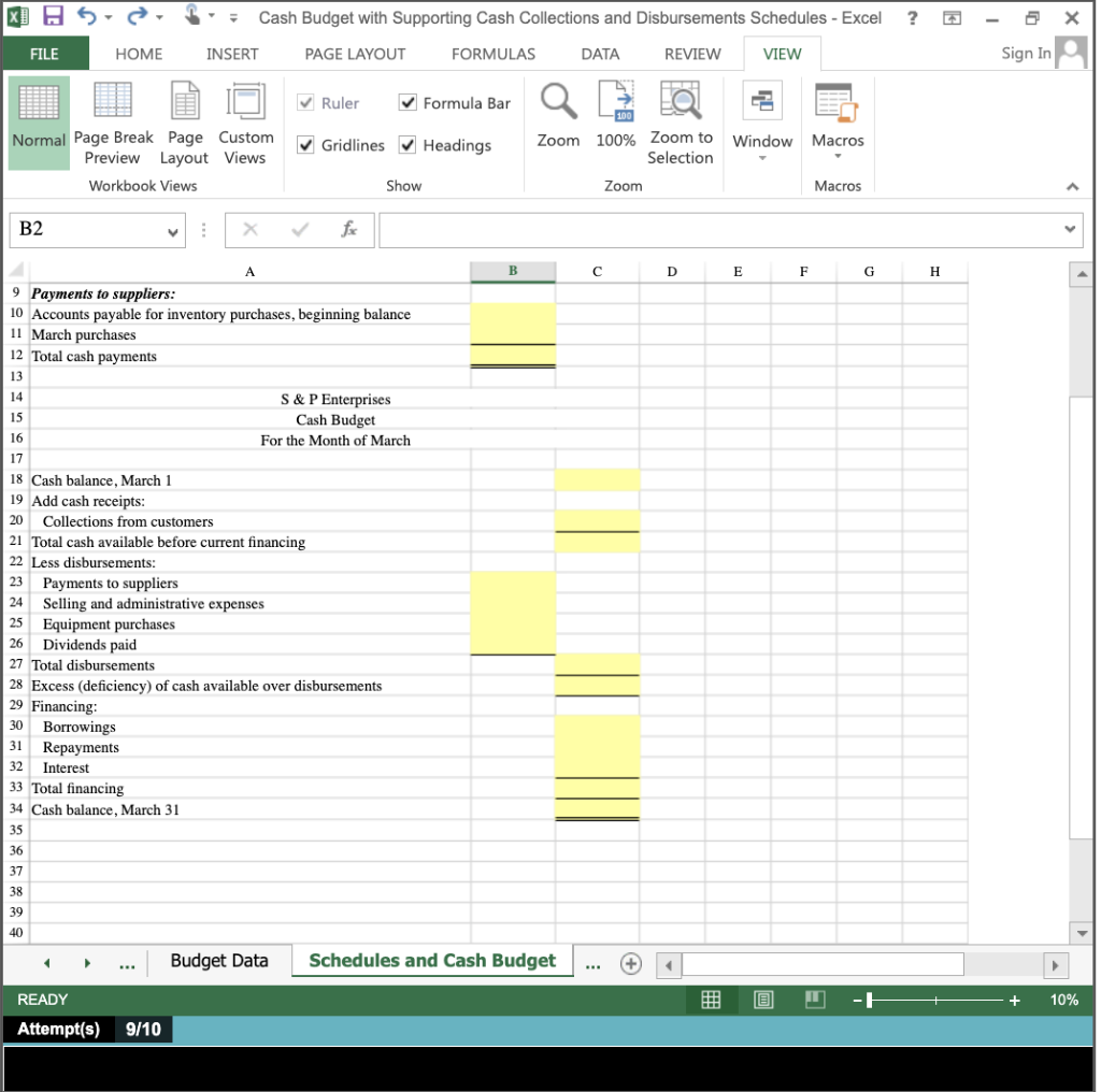 Use the information included in the Excel Simulation and the Excel functions