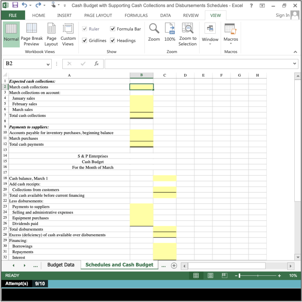 below, if in a blank cell on the Budget Data tab, =B5