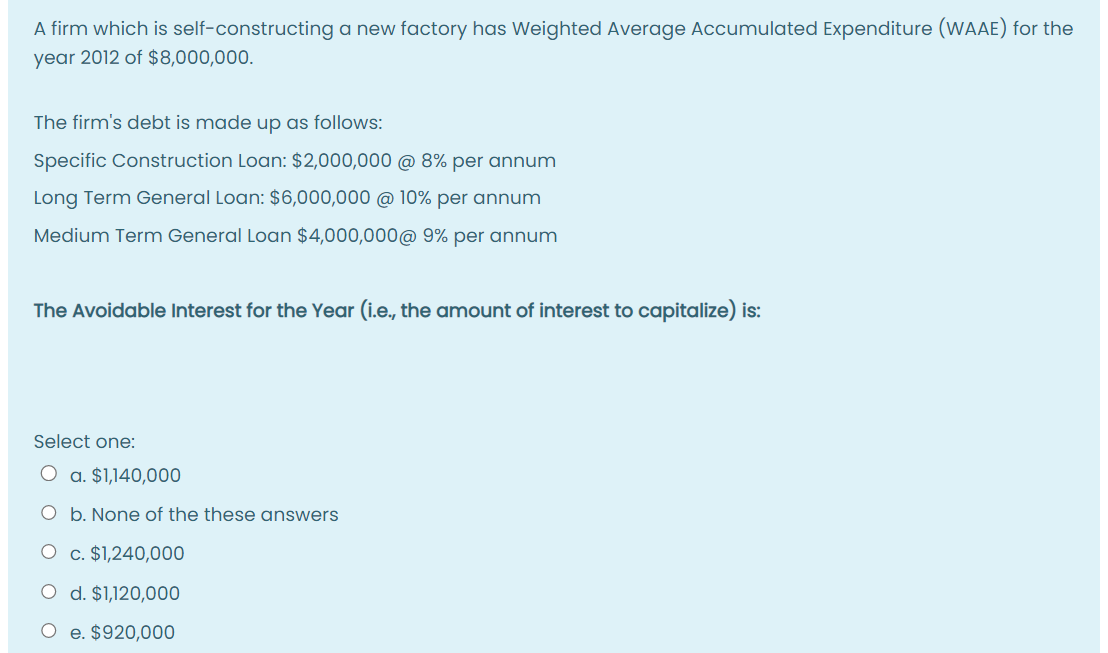 2012 of $8,000,000. The firm's debt is made up as follows: Specific