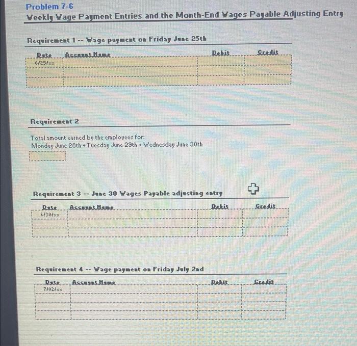 each month. For the month of June, the last payday was on