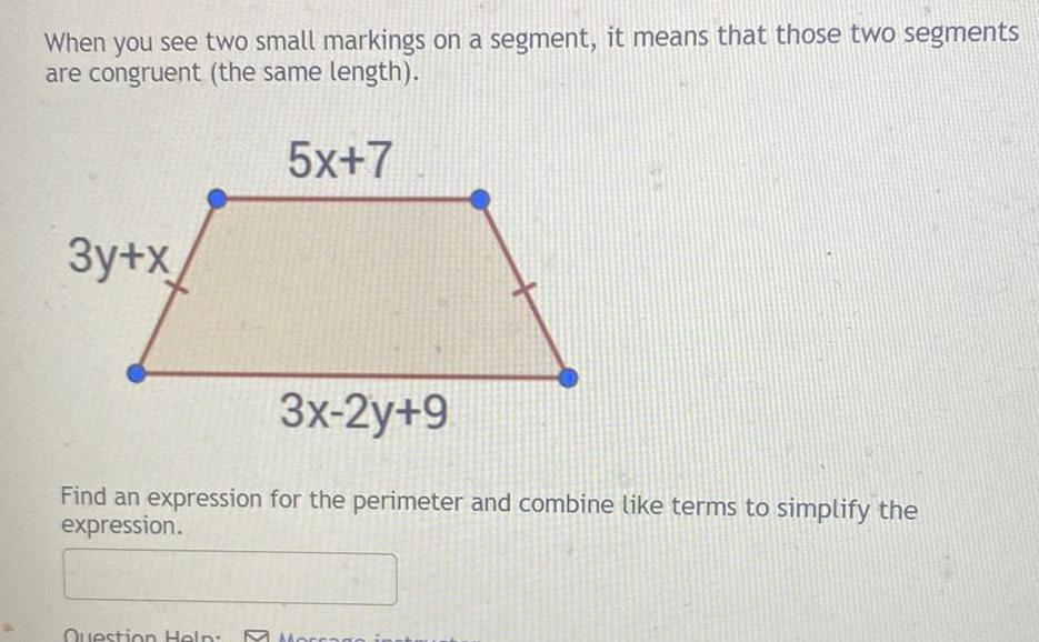  When you see two small markings on a segment it means