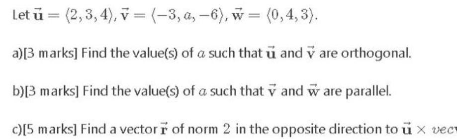 4 3 a 3 marks Find the value s of a such