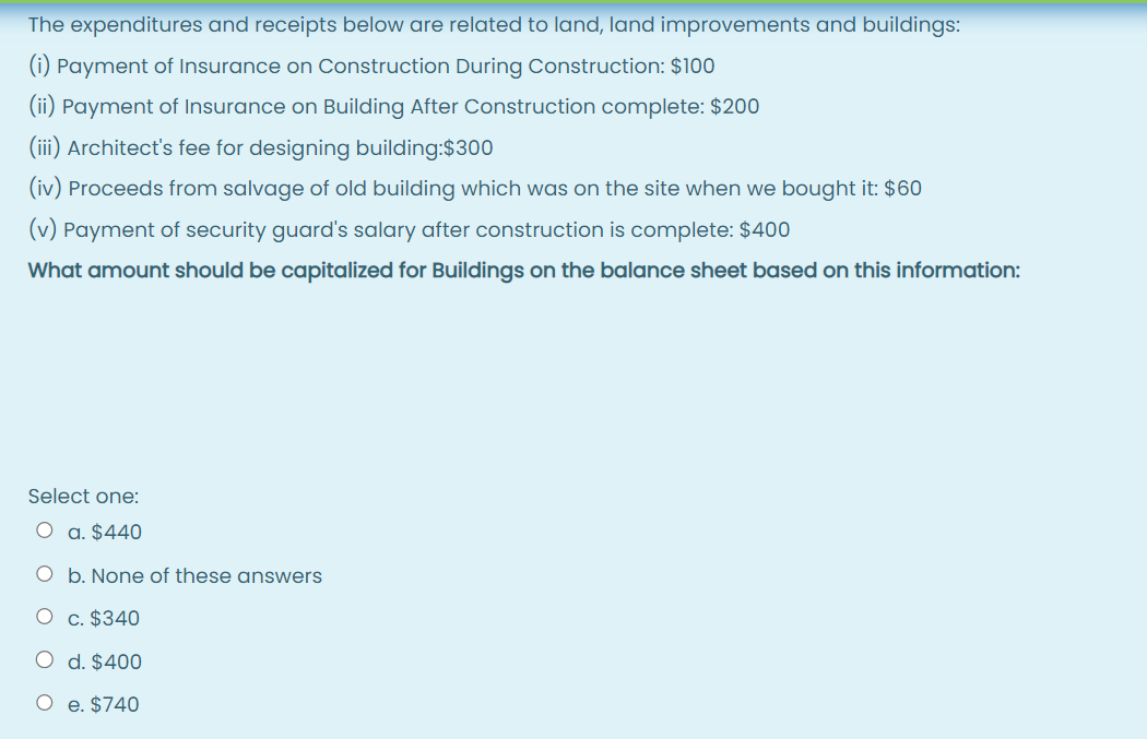 $400,000. The firm uses straight line depreciation and charges depreciation on a