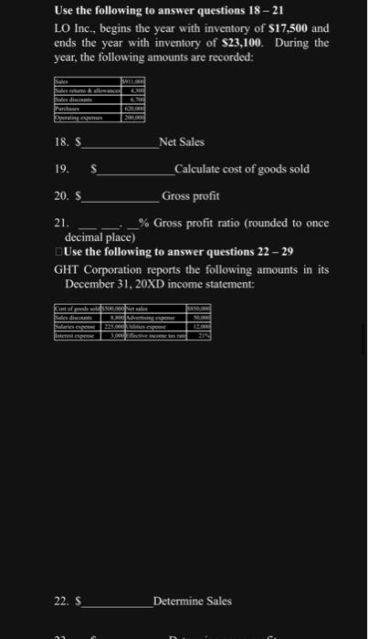 case 2, determine goods available for sale Use the following to answer