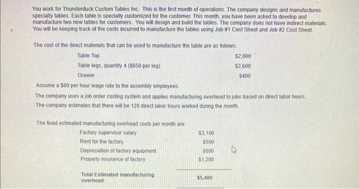 build the lables. The company does not have indirect materials You will