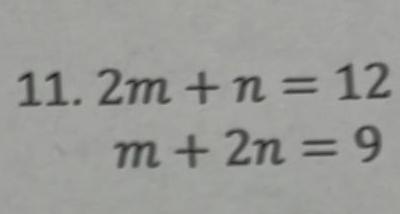 11.2m = 12 m + 2n = 9