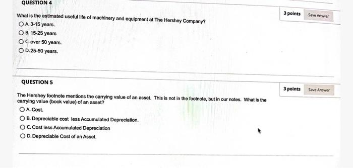 answer these questions. THE HERSHEY COMPANY NOTES TO CONSOLIDATED FINANCIAL STATEMENTS -