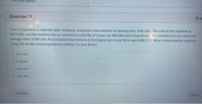 I'm having trouble solving this. Your Corporation, a calendar-year company, acquired
