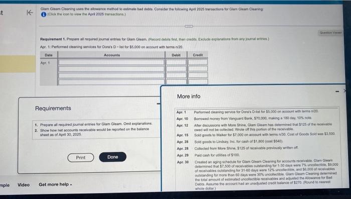 help (i) (Cick the icon to vew tha Aped 2025 trarsactora.)
