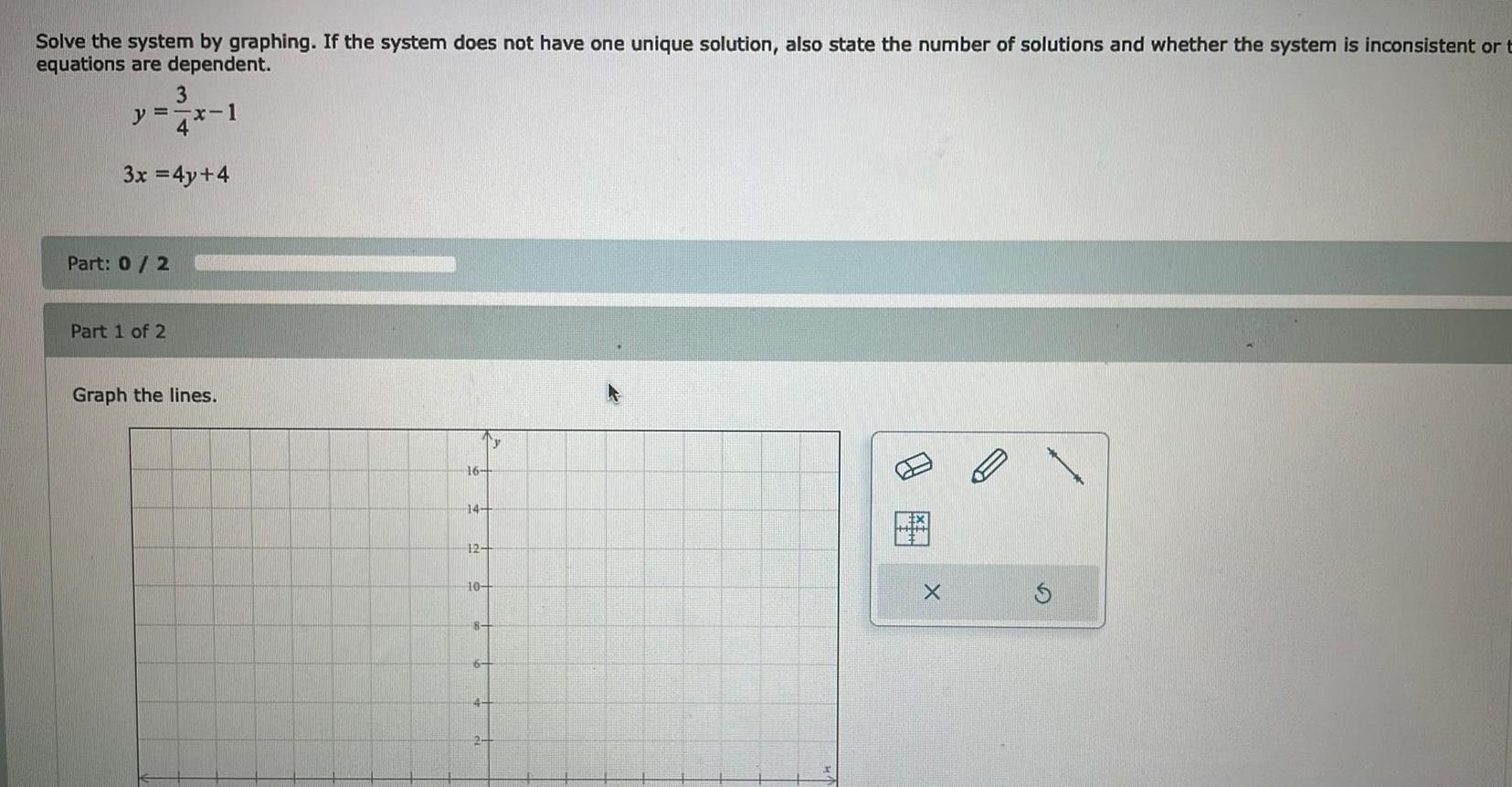  Solve the system by graphing If the system does not have
