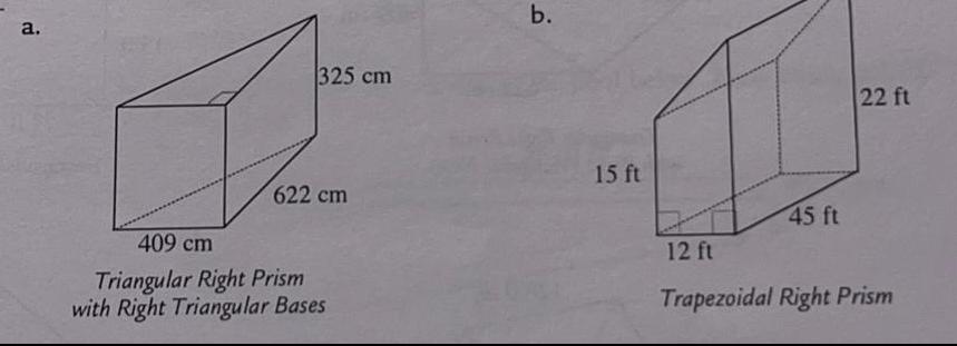  a 325 cm 622 cm 409 cm Triangular Right Prism with