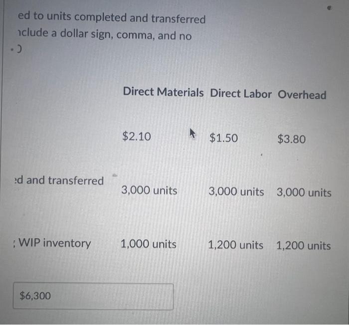 end of the year. Direct materials are 75 percent complete and conversion