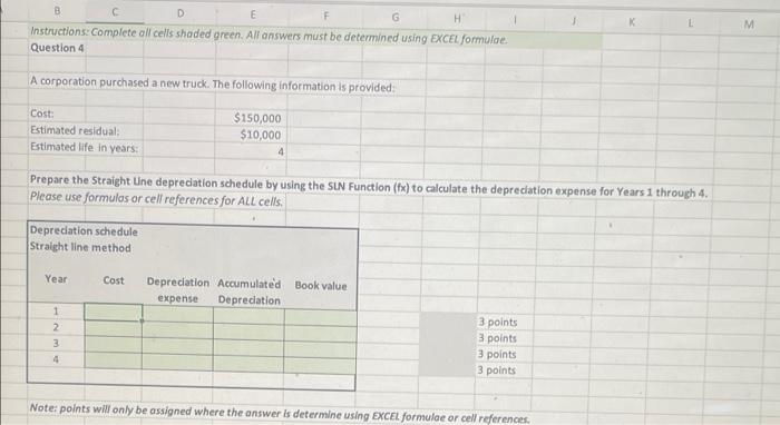  having problems with getting the excel functions M B C D