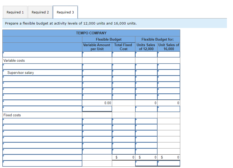 (14,000 units * $211 per unit) Costs Direct materials Direct labor Indirect