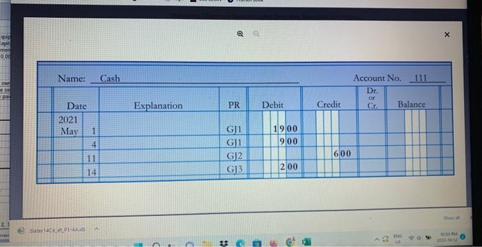 CDE3.Balance this three -column account.What function does the PR column serve?