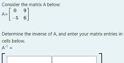  Consider the matrix A below 09 A 3 5 6 Determine