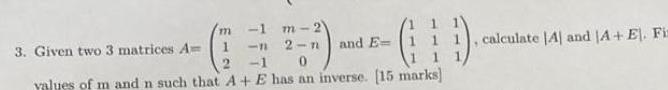  m 1 1 m 3 Given two 3 matrices A 11