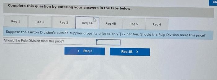 Products has just acquired a small company that manufactures paper cartons. Hrubec