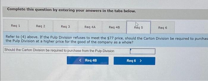 The manager of the Carton Division is currently purchasing 5,900 tons of