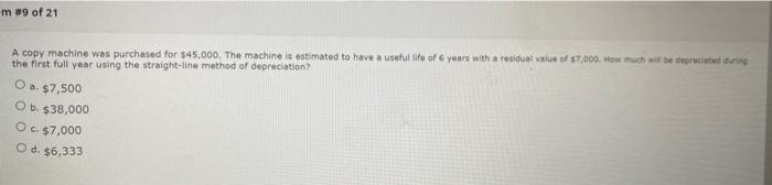 sold ot the end of Year 4 for $20,000, determine the gain