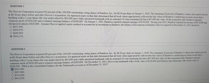  please provide correct answer 5657,440 5634970 . 5649800 5616,250 QUESTION 2: