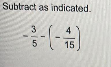 Subtract as indicated. 15